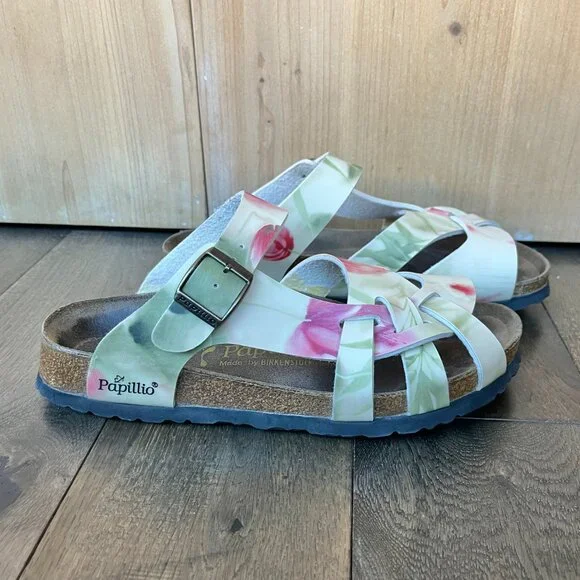 Papillio by Birkenstock Pisa Floral Print Sandals Size 38 Boho Comfort - Picture 4 of 6